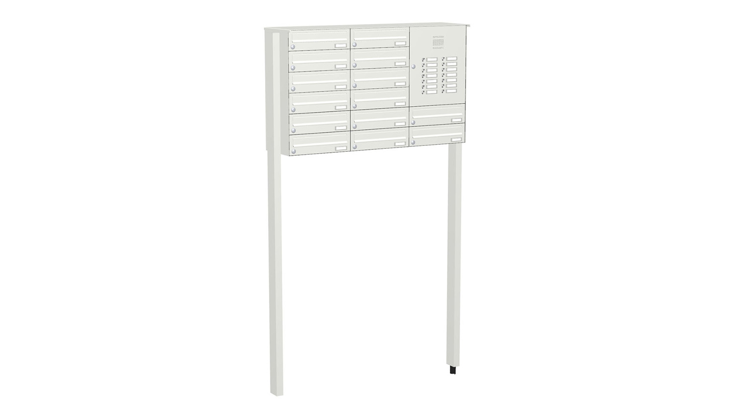 Briefkastenanlage | Freistehend | 14-fach | Waagerecht | Audio | Video | Farbe