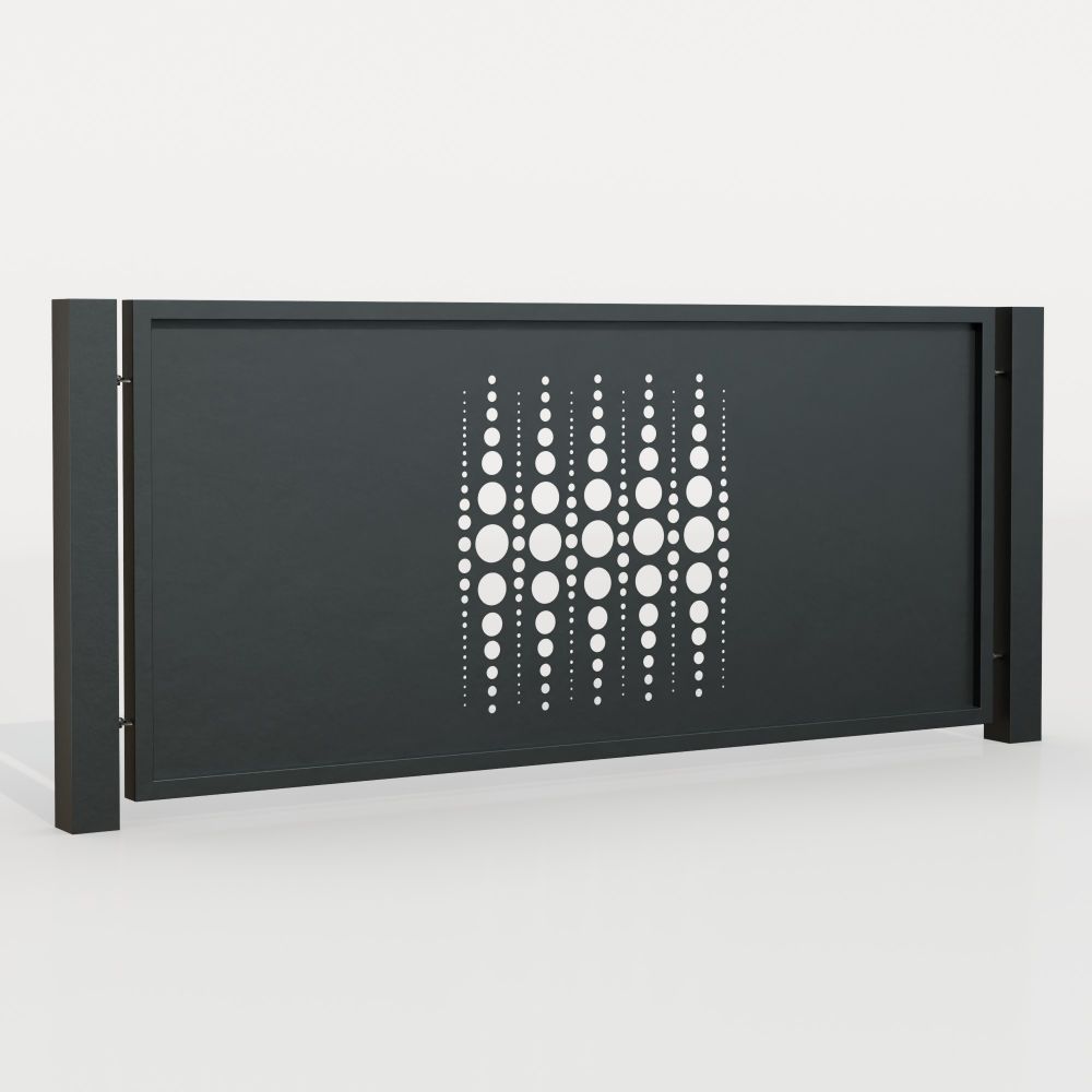 Gartenzaun Alu Laserschnitt Design PE