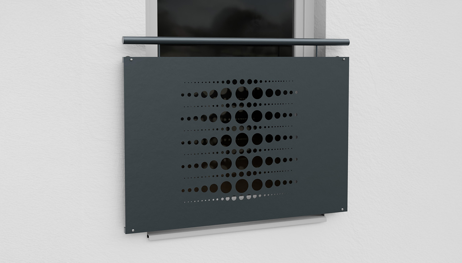 Französischer Balkon verzinkt Designblech Perlen 2