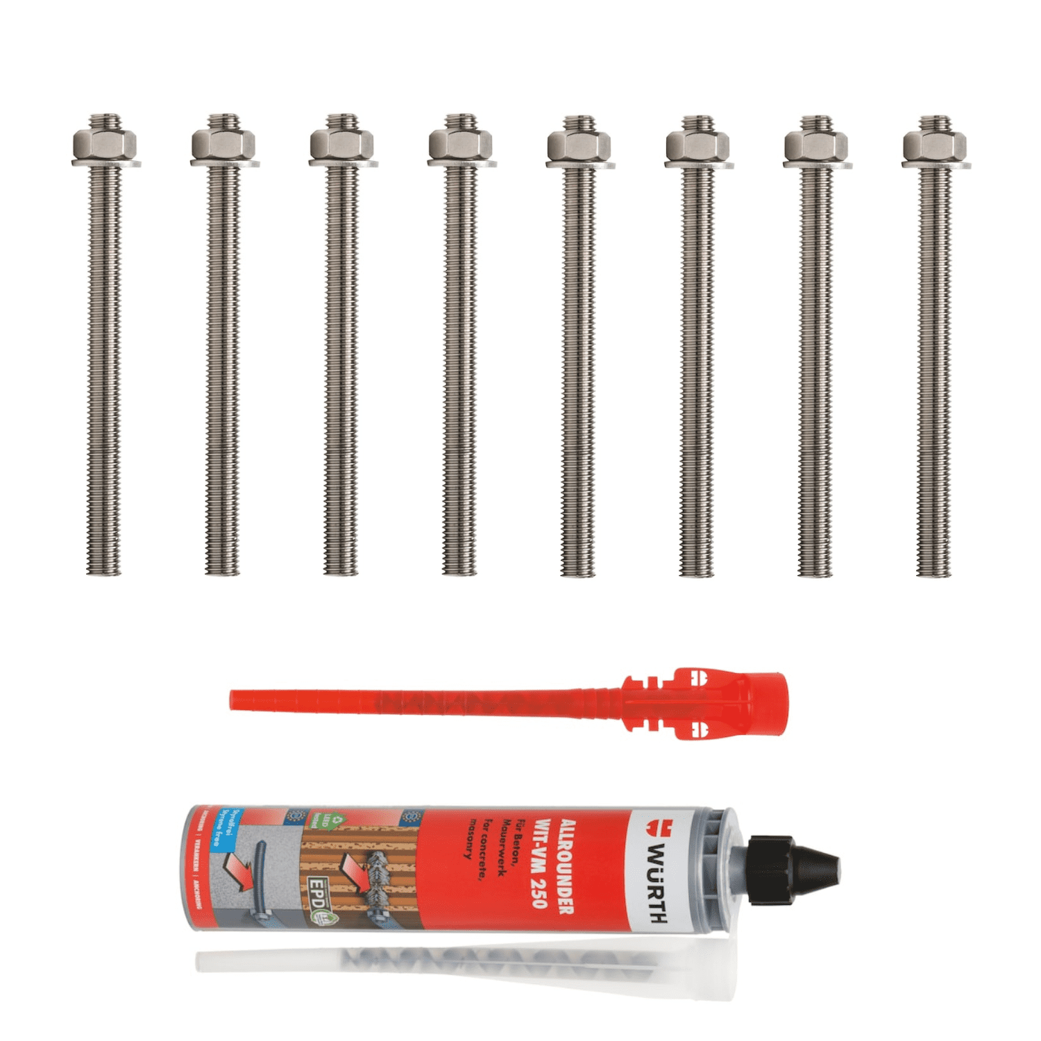 Montageset für Gartentüren mit Klebeanker