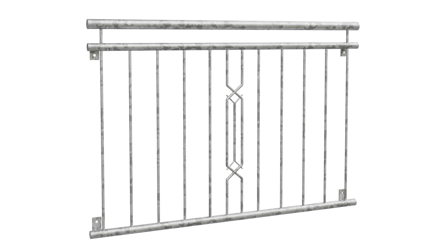 Französischer Balkon verzinkt 6-Eck II Ornament 