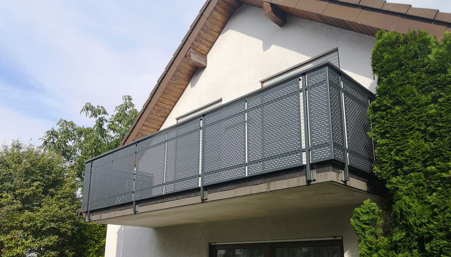 Balkongeländer Edelstahl Designblech SF HO