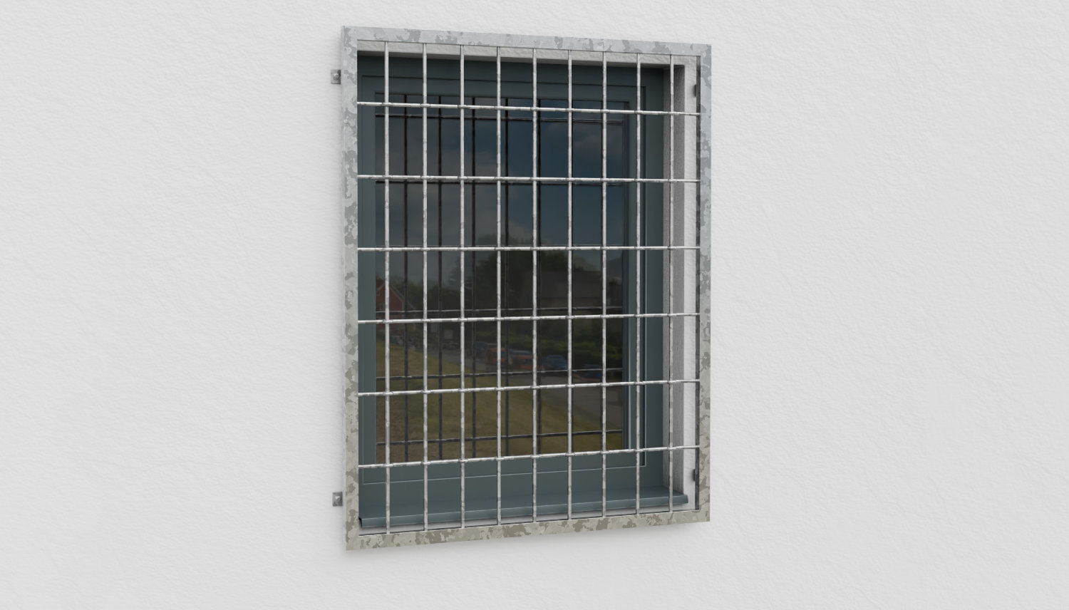 Fenstergitter verzinkt Rundstab