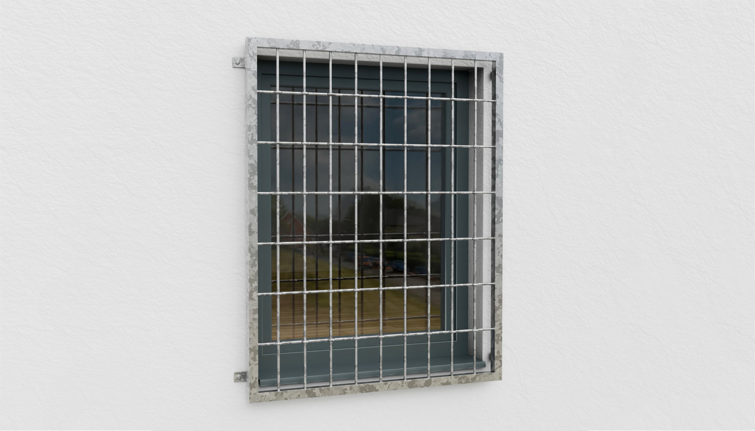 Fenstergitter verzinkt Rundstab