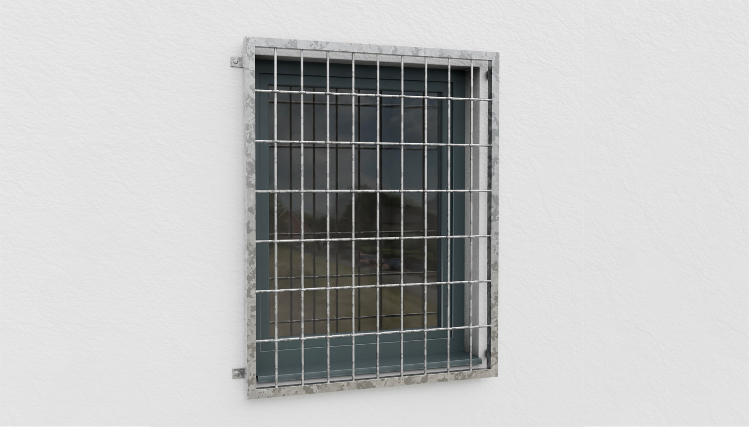 Fenstergitter verzinkt Rundstab