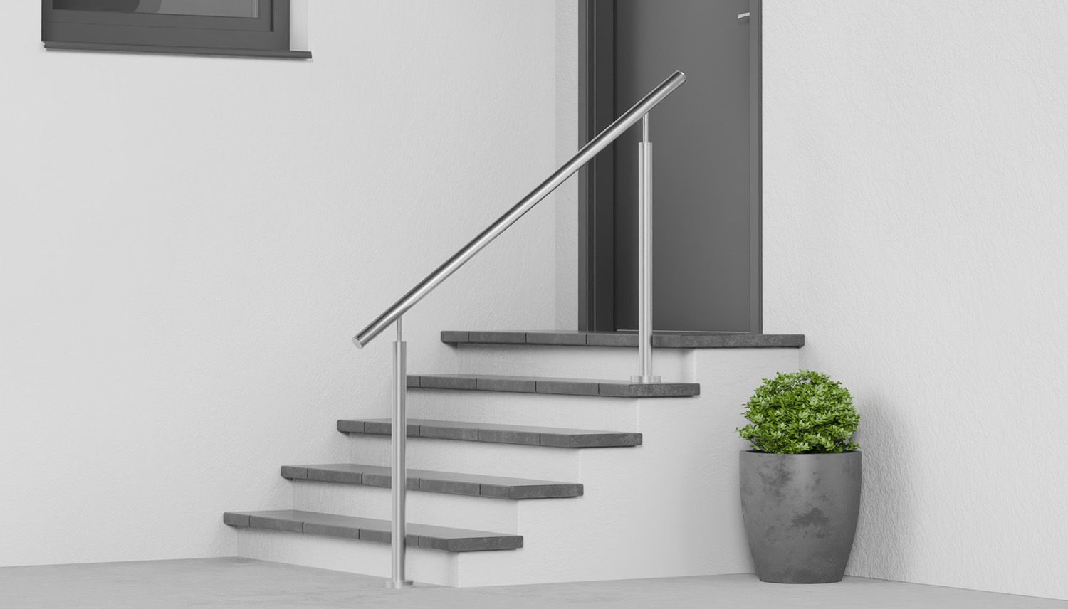 Treppenhandlauf Edelstahl FSG