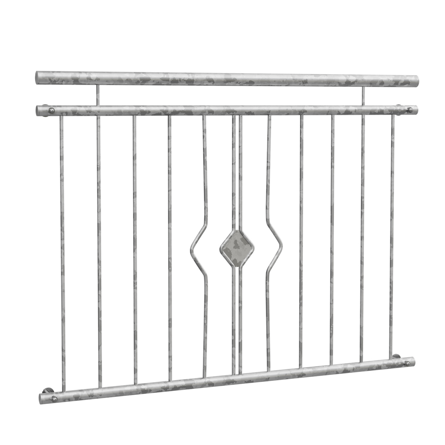 Französischer Balkon verzinkt Rhombus Ornament 