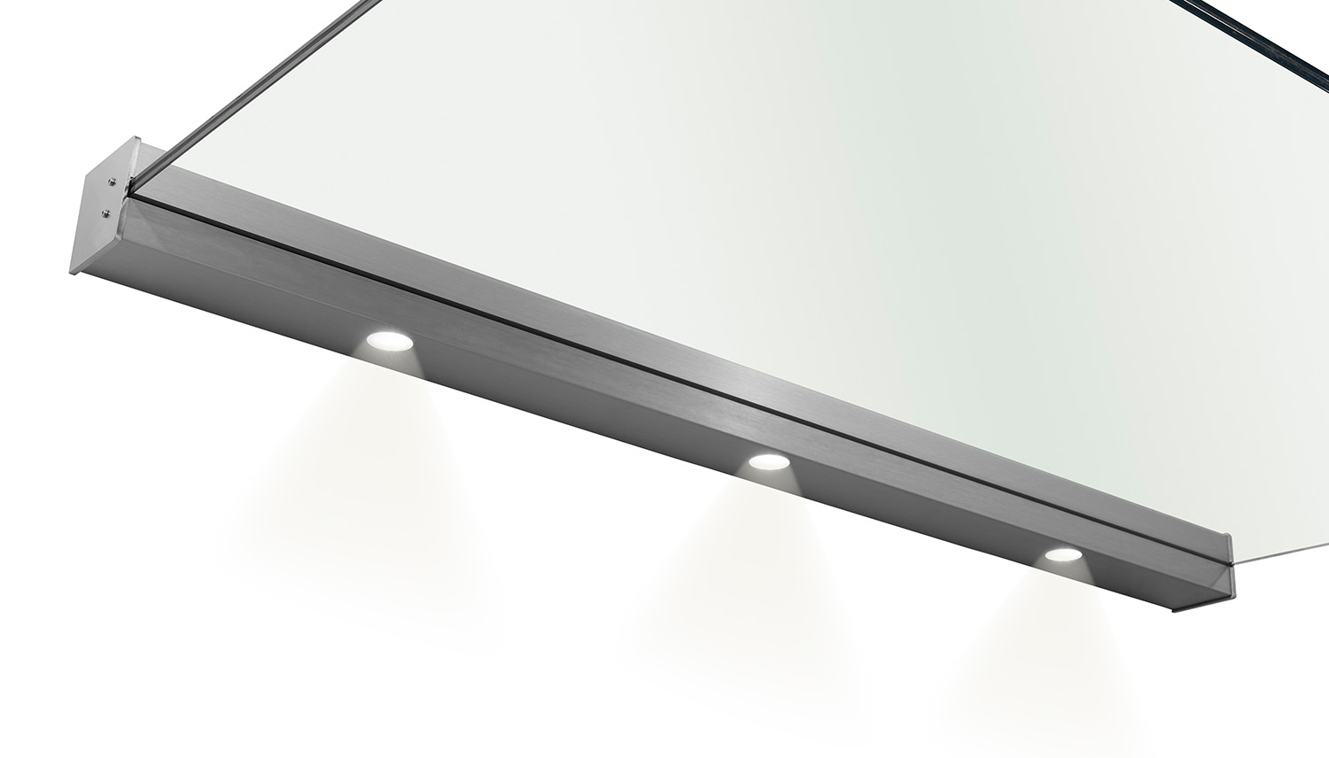 Vordach Aluminium Phönix Exklusiv VSG-Glas