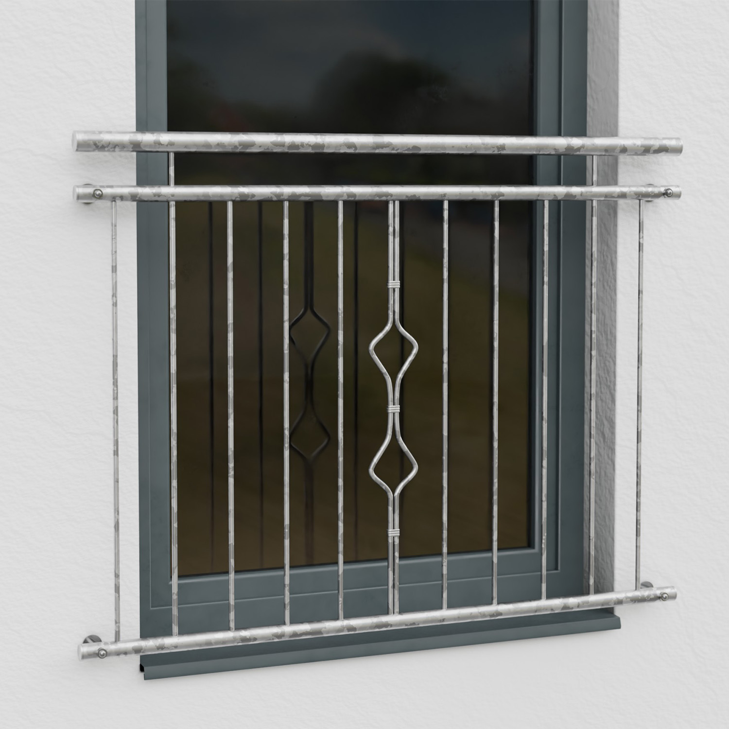 Französischer Balkon verzinkt Klingel Ornament 