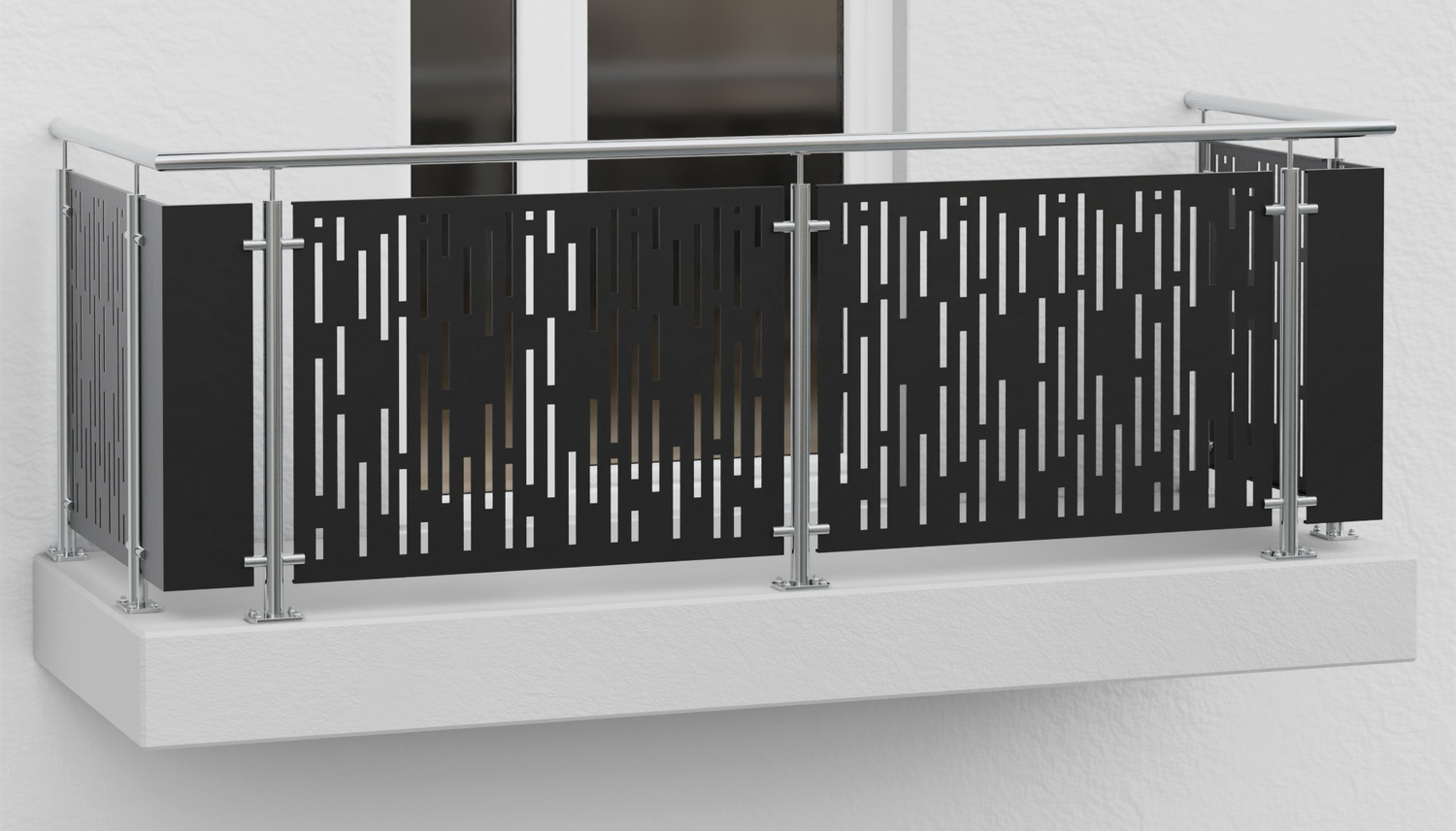 Balkongeländer Edelstahl Designblech SF VE