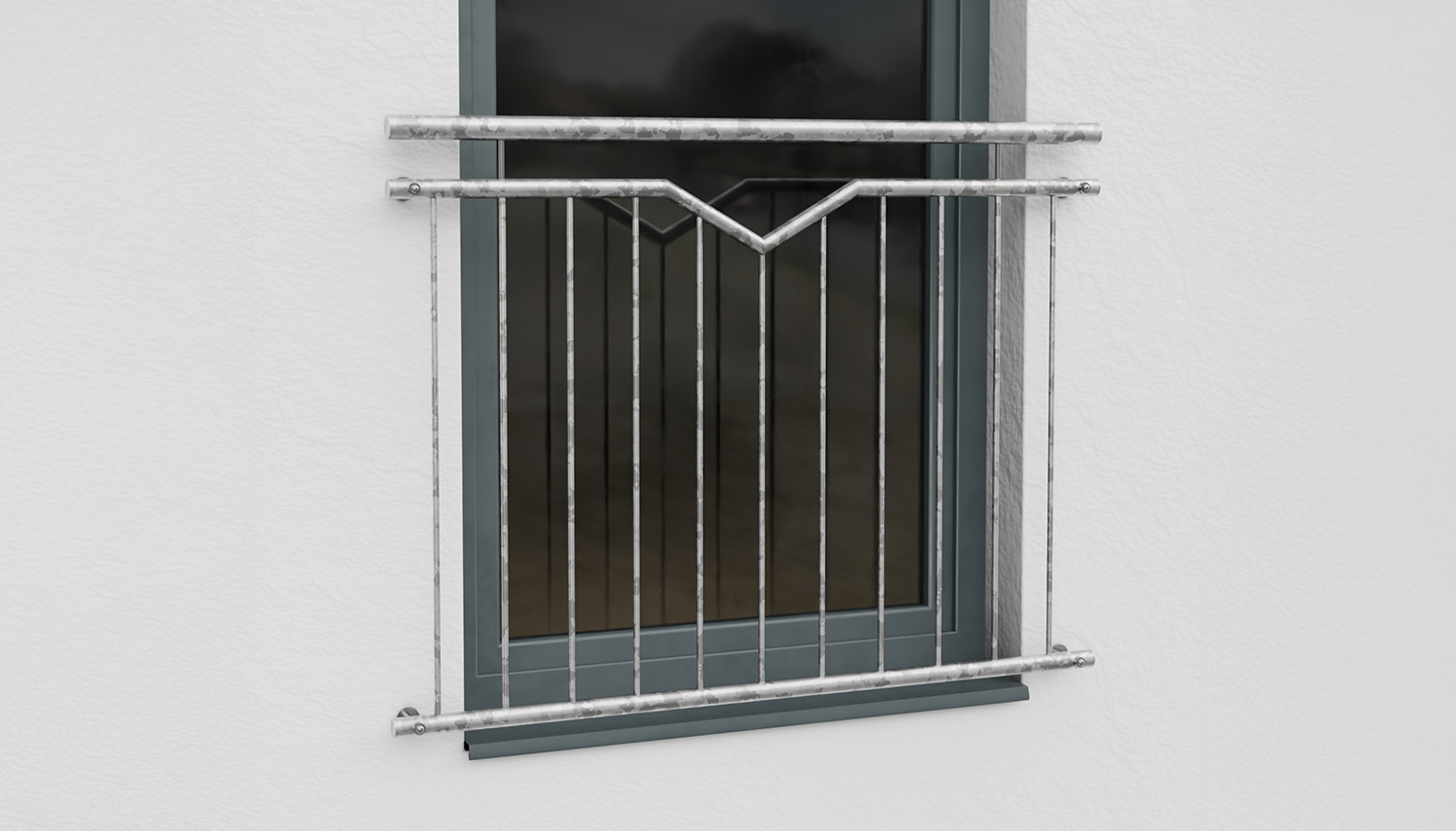 Französischer Balkon verzinkt Einfach-V