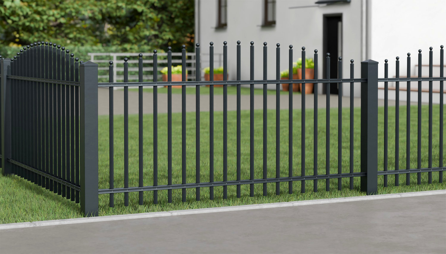Gartenzaun Alu Palisaden Classic, OB