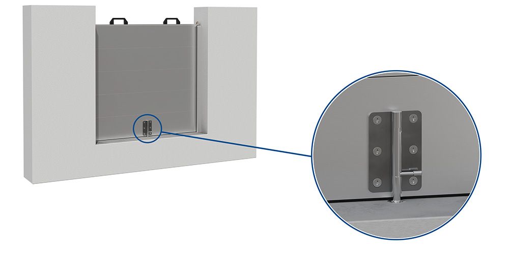 Mobile Wasserschutzwand Aluminium Sicherungsriegel