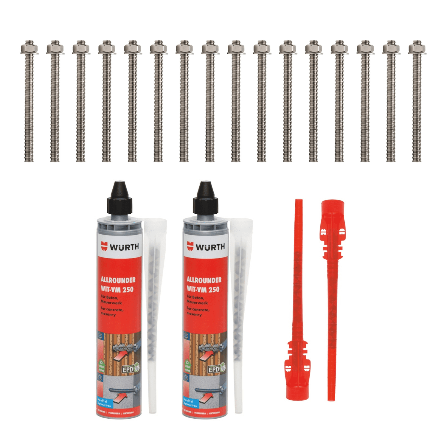 Montageset Gartentor Klebeanker