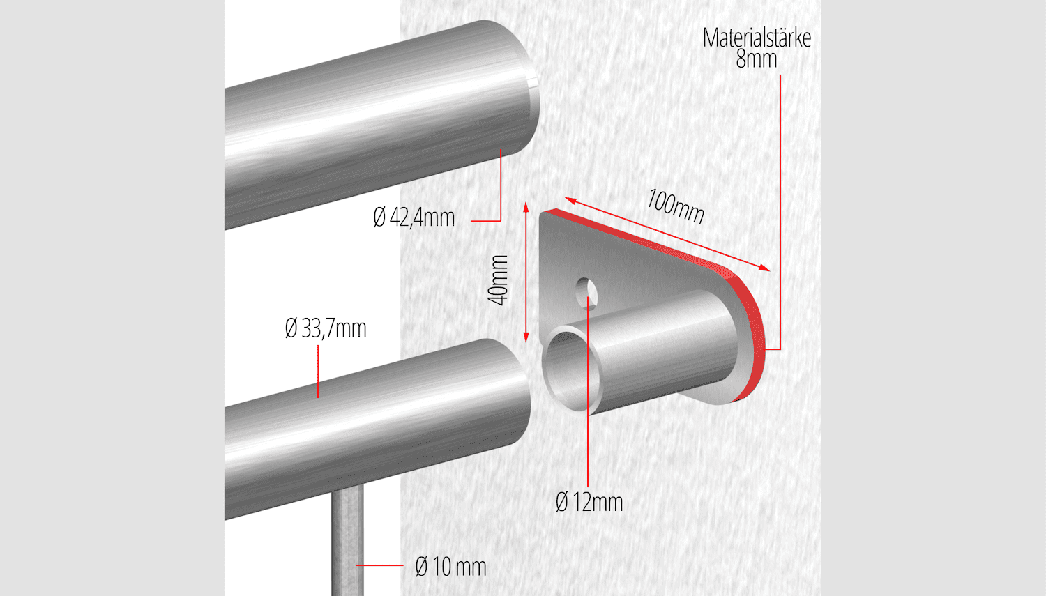 Französischer Balkon Edelstahl V-Kugeln