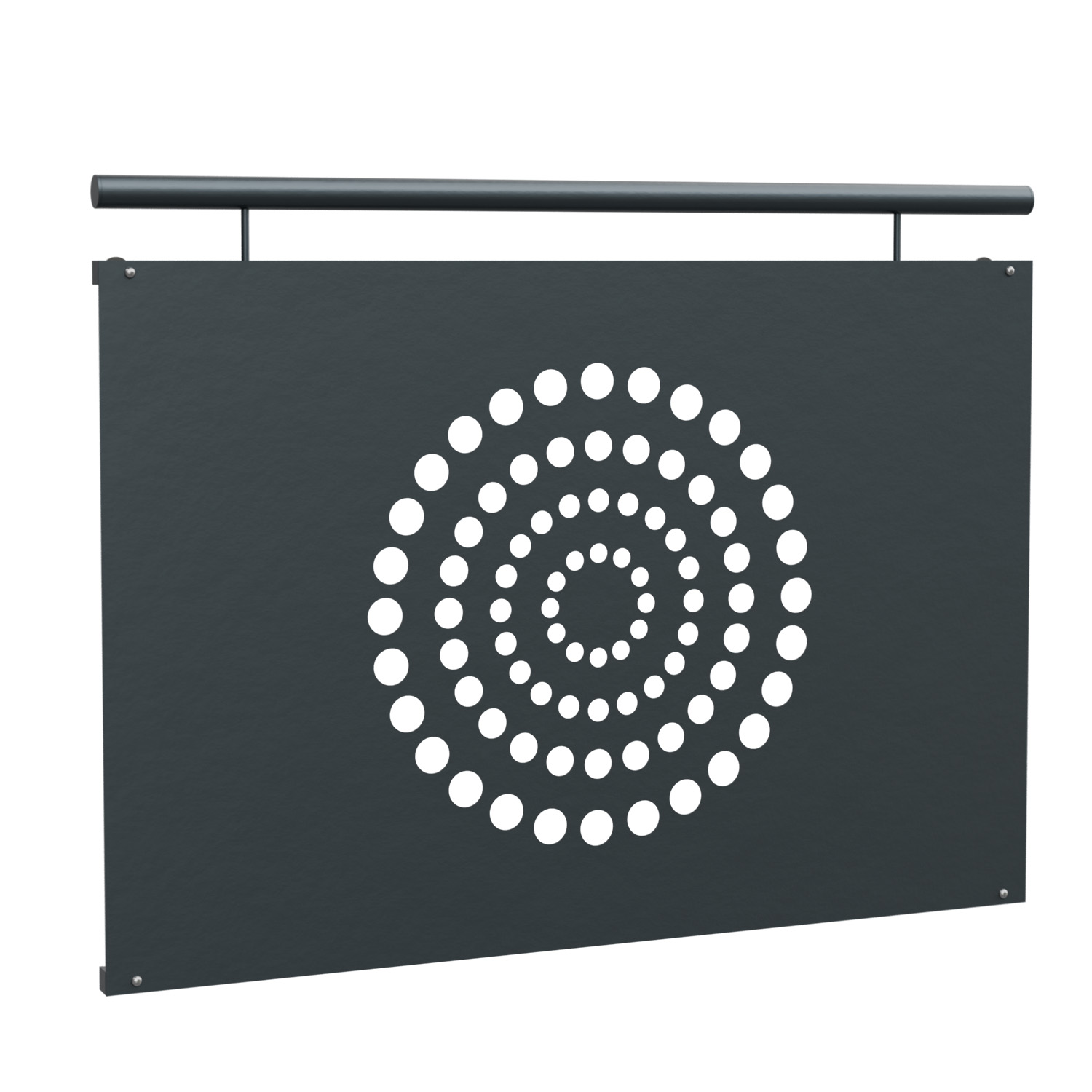 Französischer Balkon verzinkt Designblech Kreisringe