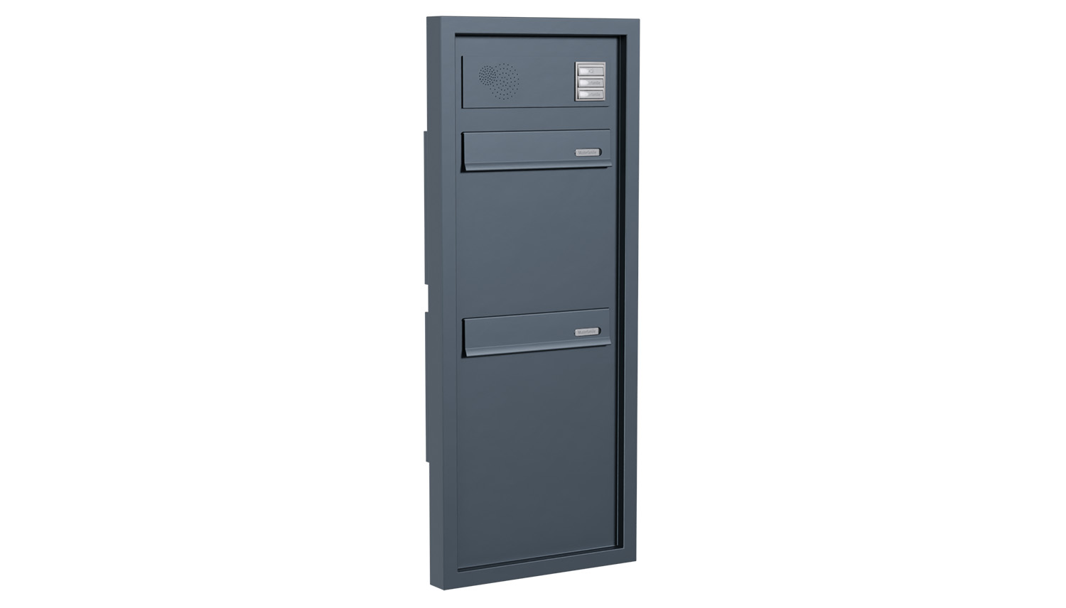 Standbriefkasten Aluminium mit 2 Briefkästen vertikal