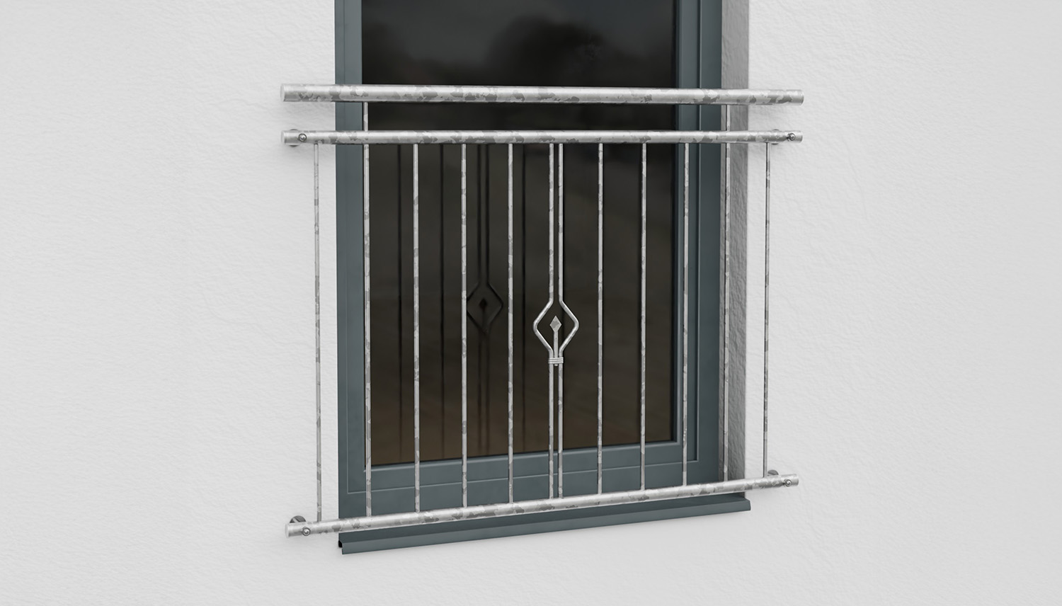 Französischer Balkon verzinkt Kerze Ornament 