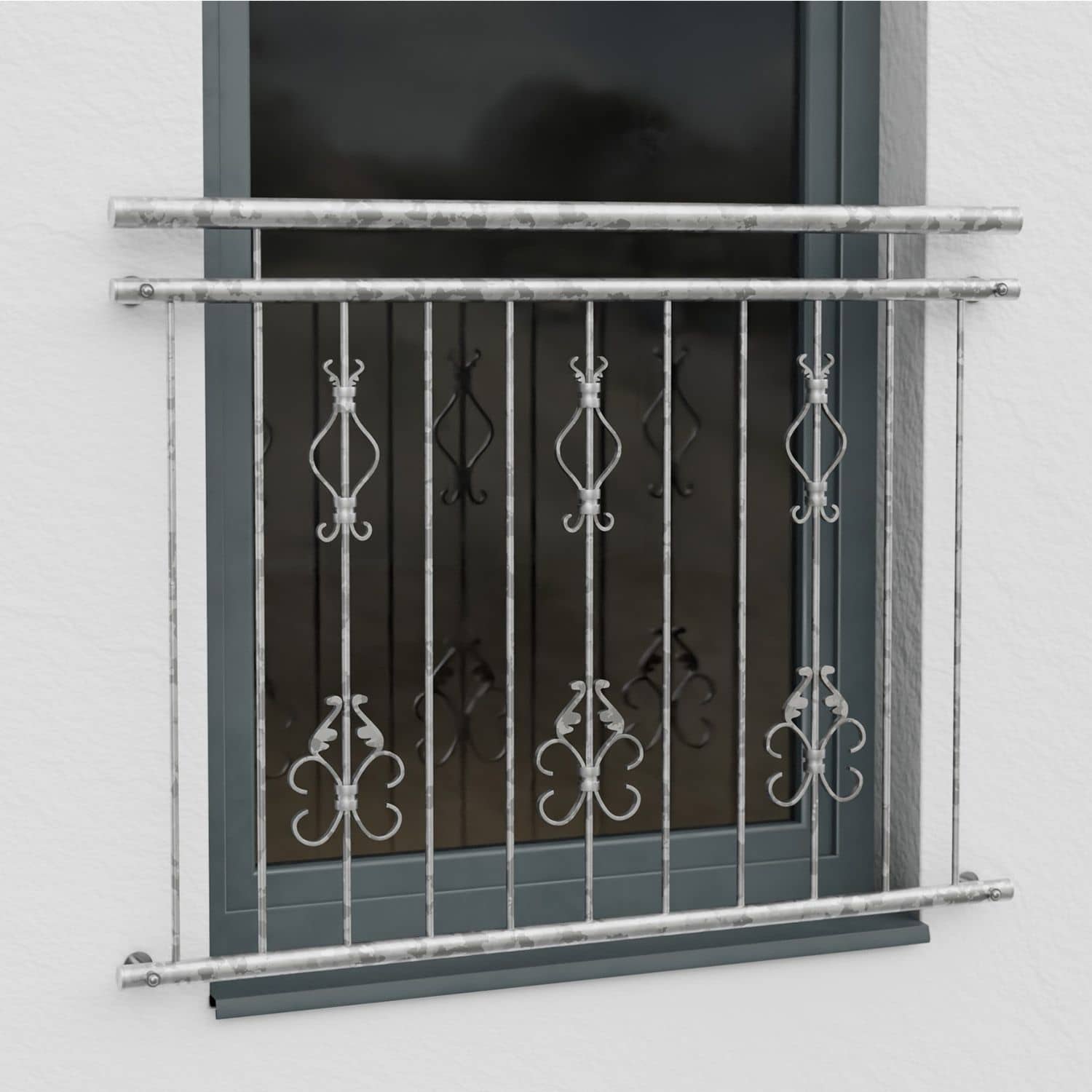 Französischer Balkon verzinkt Arkantus Triple Ornament 