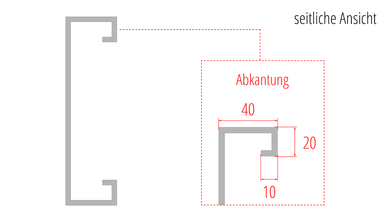 Eckelement Cortenstahl RL GE