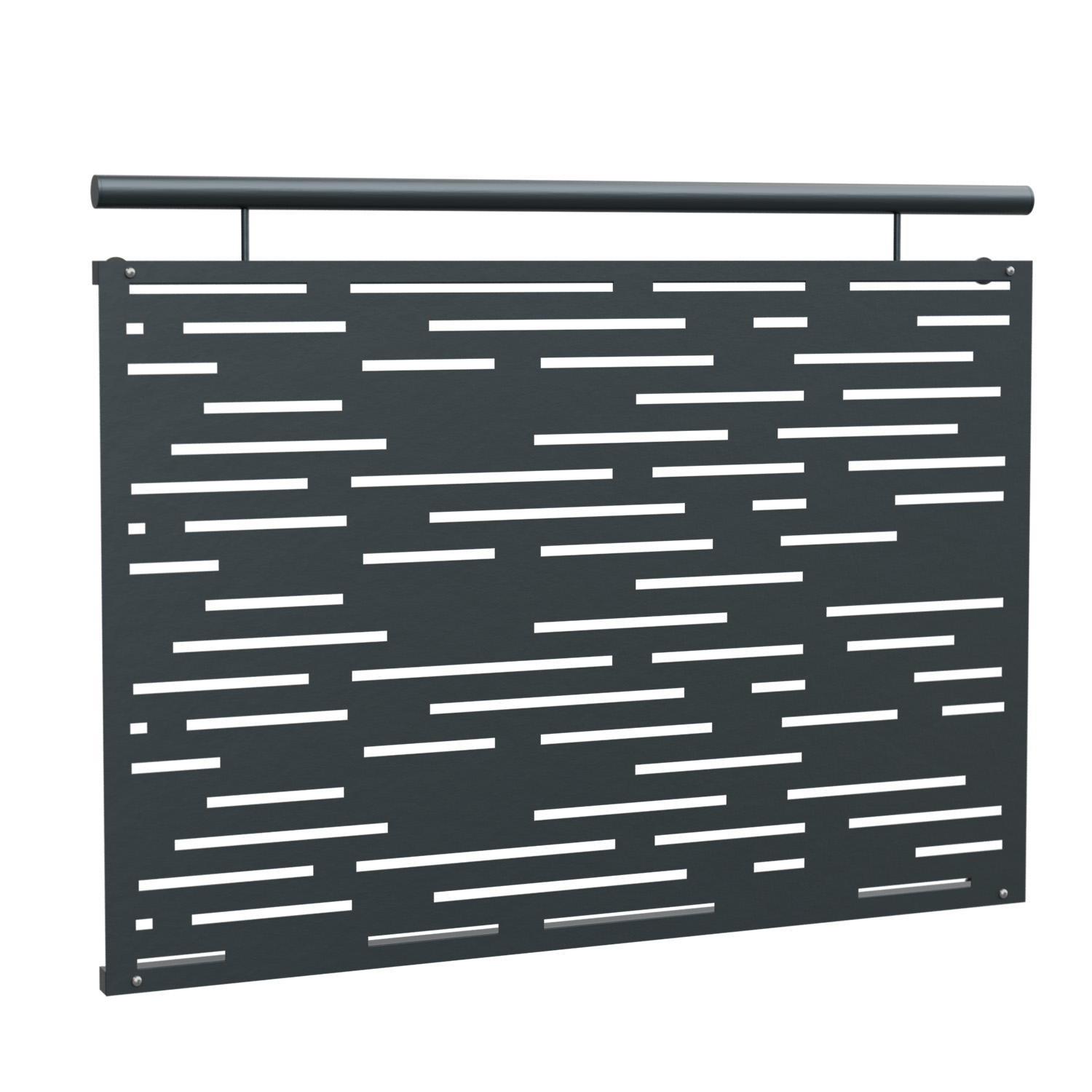 Französischer Balkon verzinkt Designblech Streifen horizontal