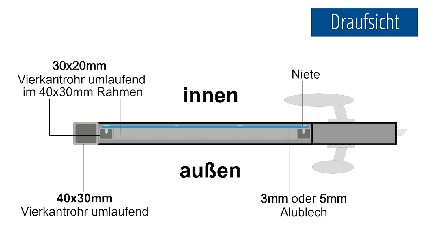 Gartentor Alu 2-flügelig Sichtschutz KSV 2, OB