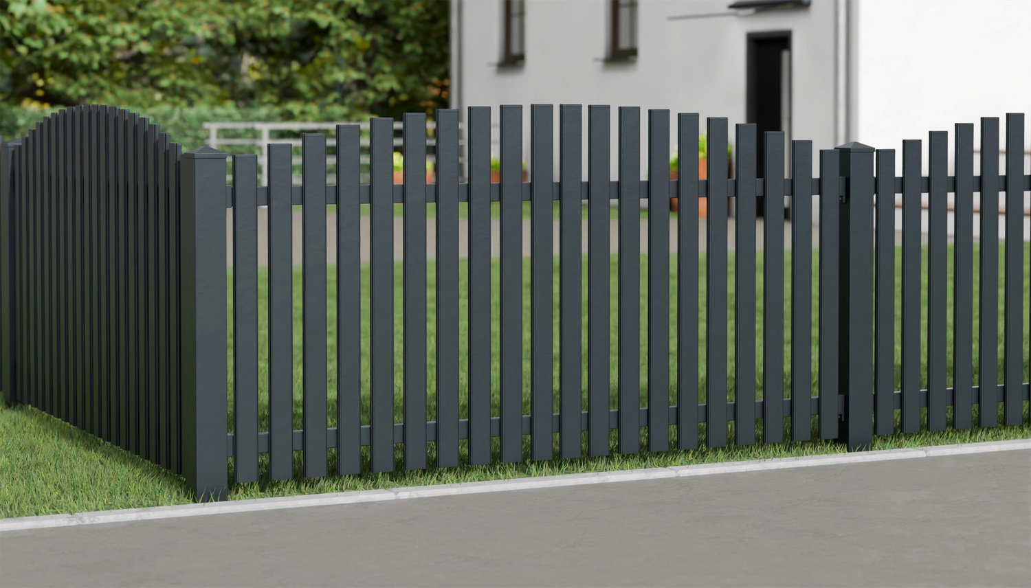 Gartenzaun Alu Latten Modern, OB