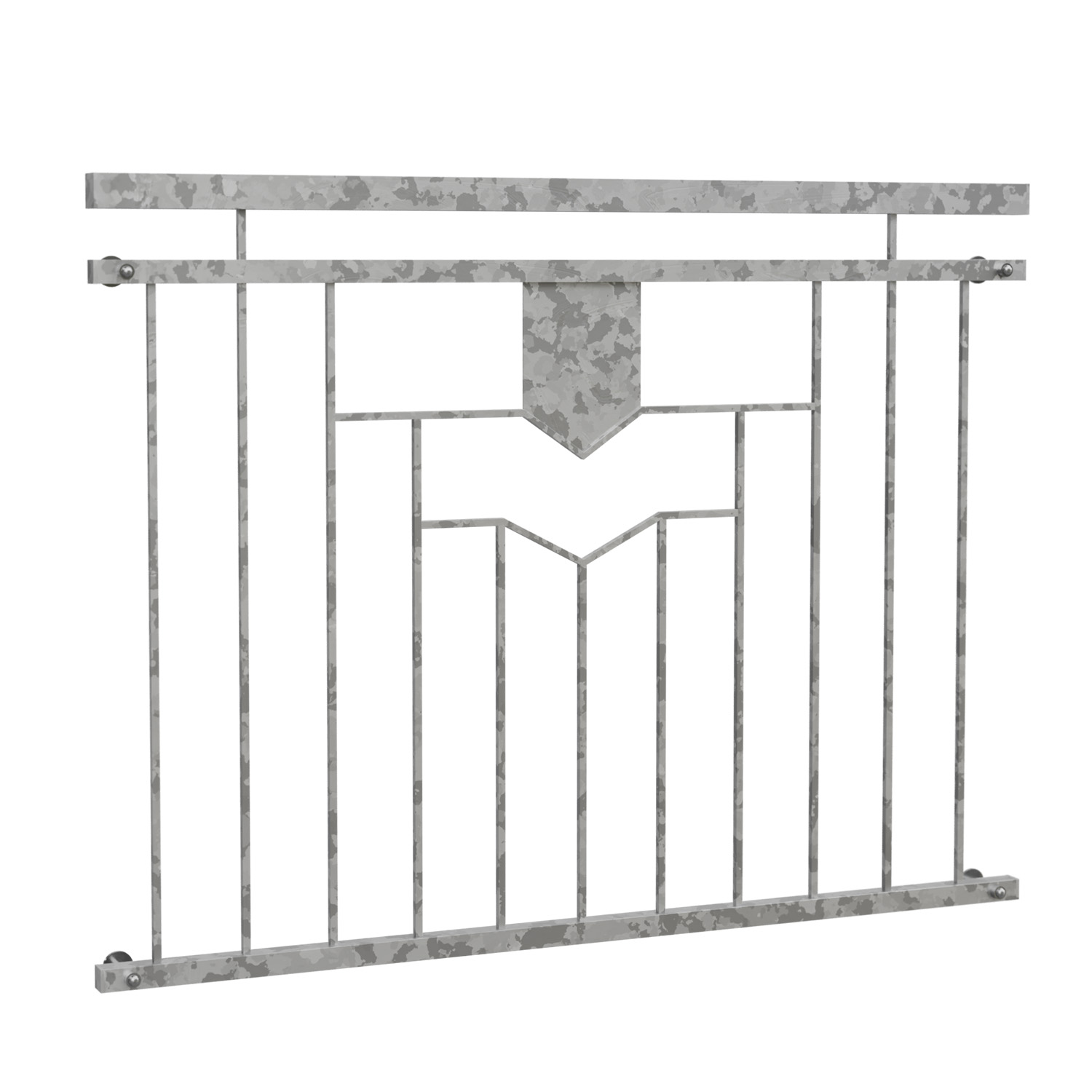 Französischer Balkon verzinkt 5-Eck Ornament 