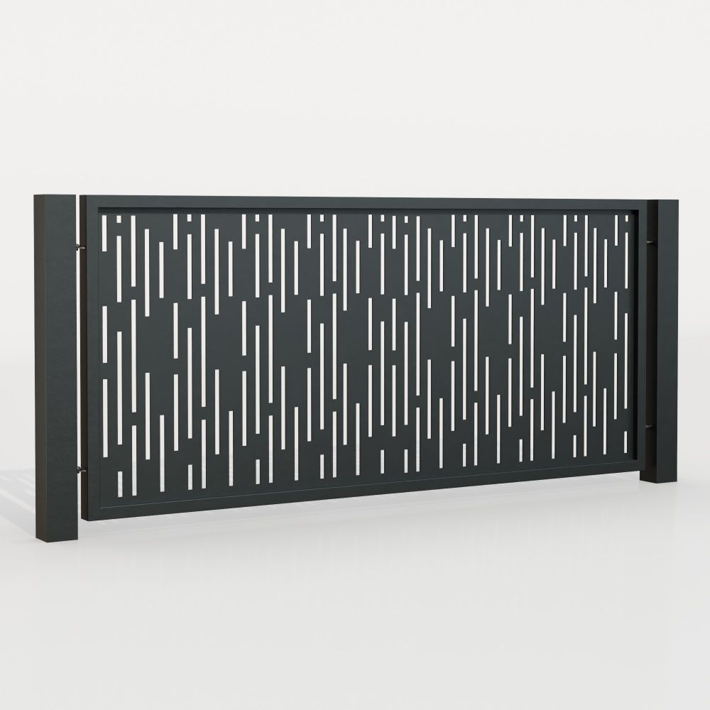 Gartenzaun Alu Laserschnitt Design SF VE