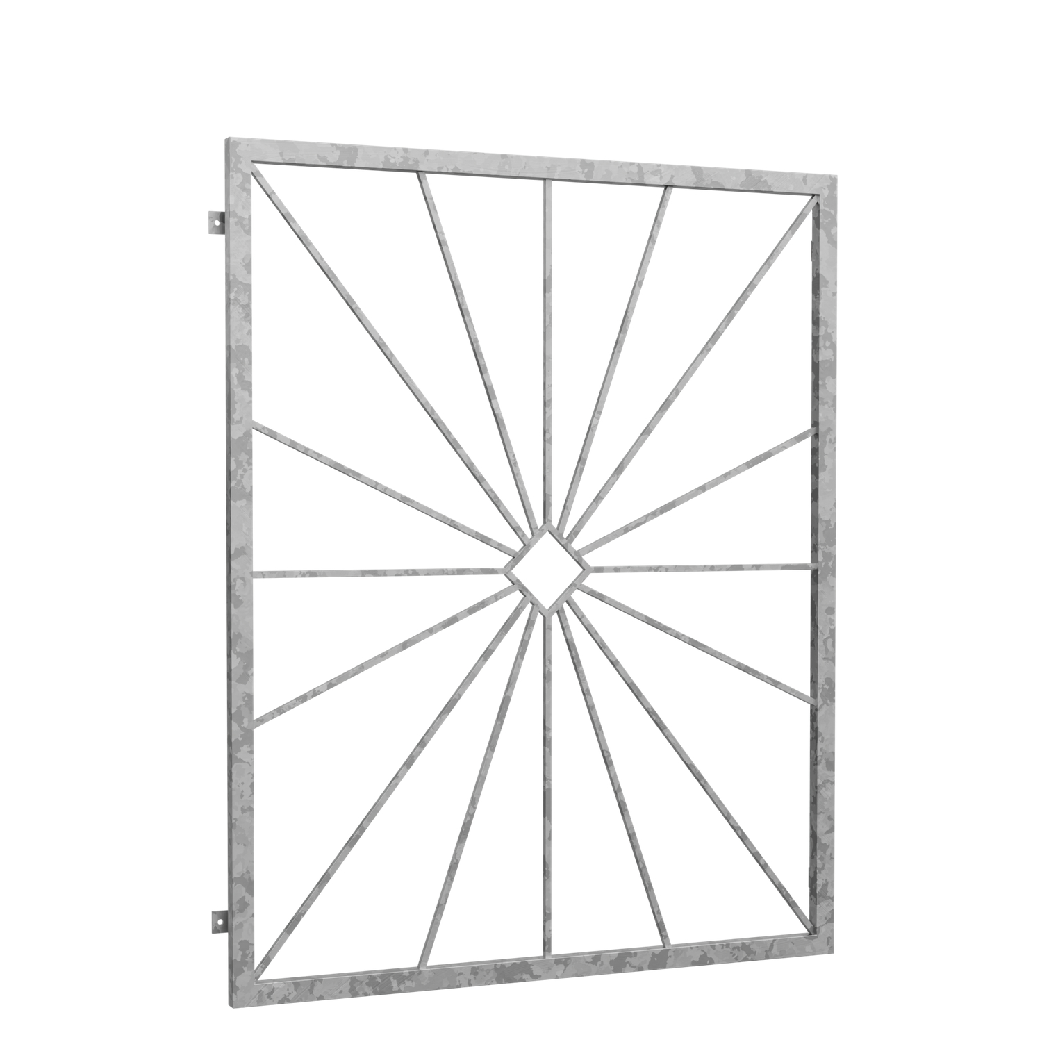 Fenstergitter verzinkt Sonne Karo