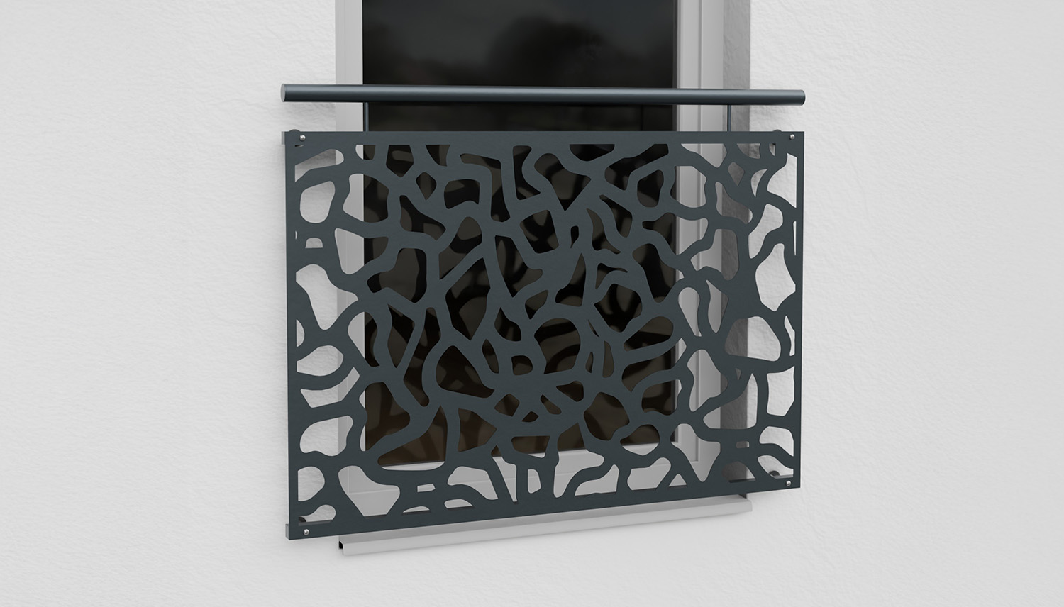 Französischer Balkon verzinkt Designblech Abstrakt 2