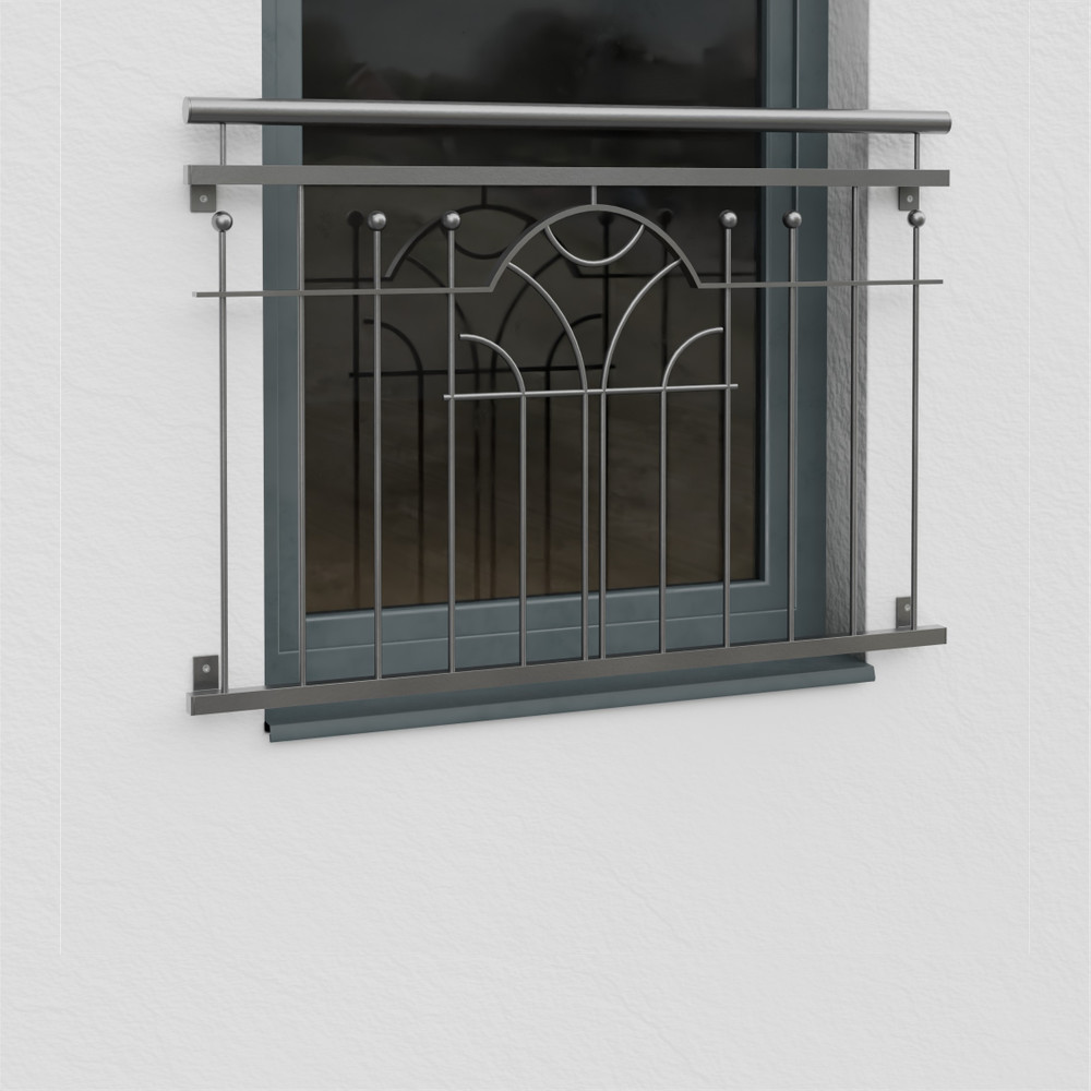 Balcons à la française en fer forgé