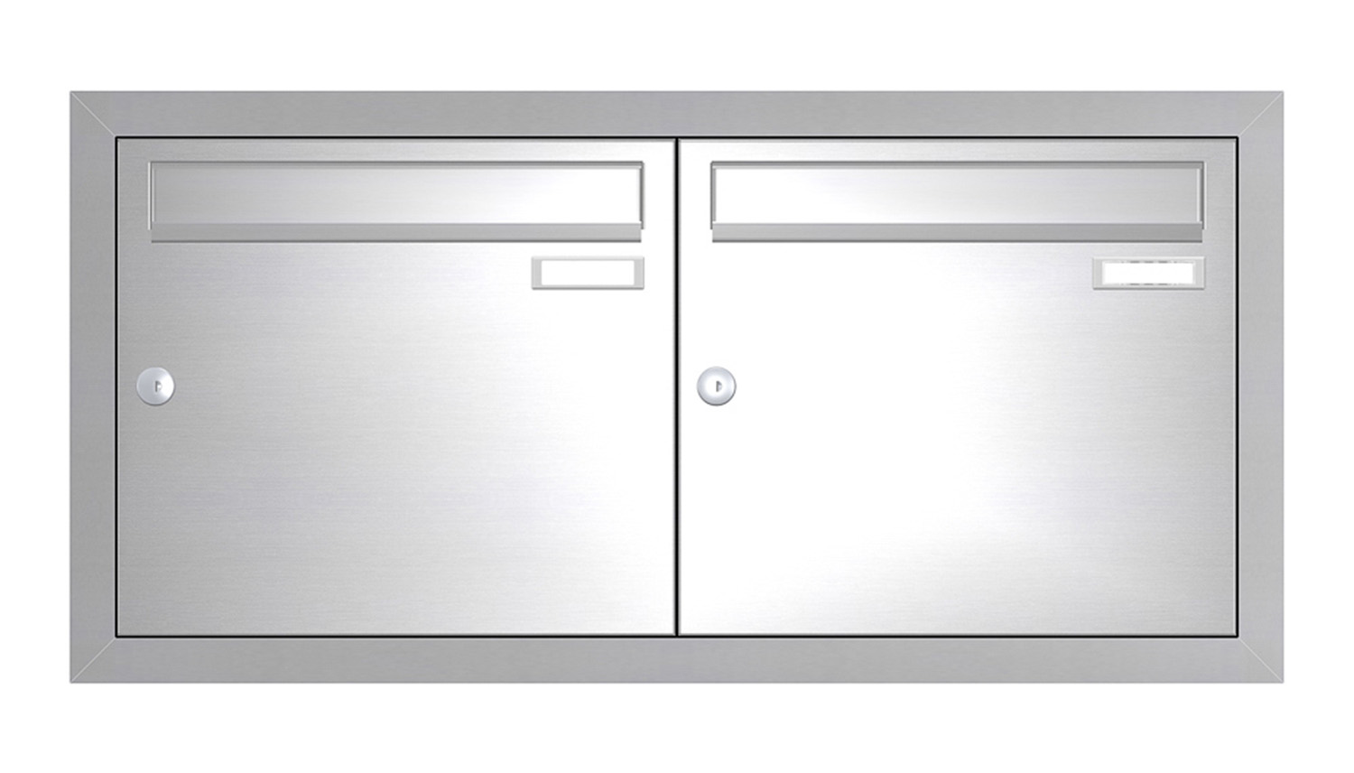 Briefkastenanlage | Unterputz | 2-fach | Senkrecht | Edelstahl