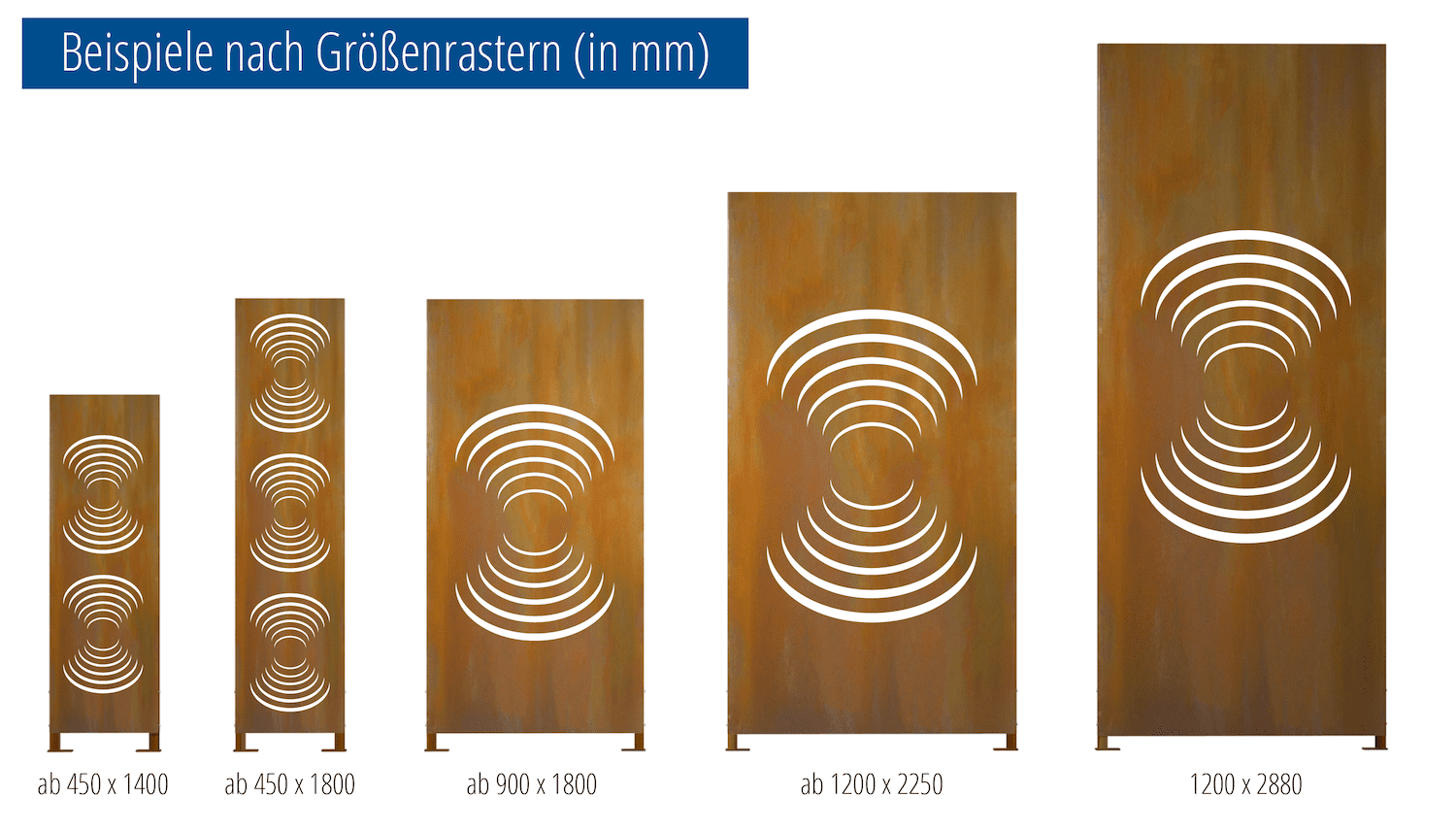 Sichtschutz Cortenstahl Stele Aura