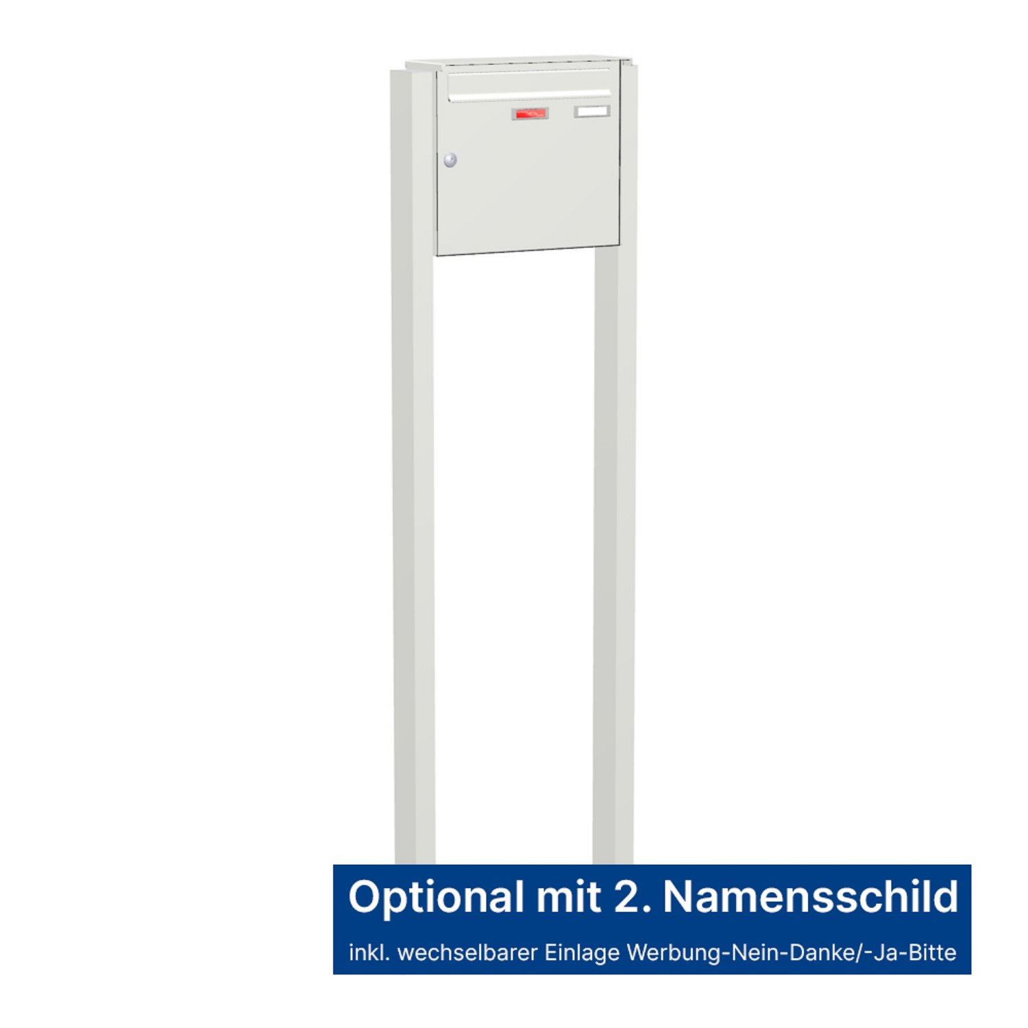 Briefkastenanlage | Freistehend | 1-fach | Senkrecht | Farbe