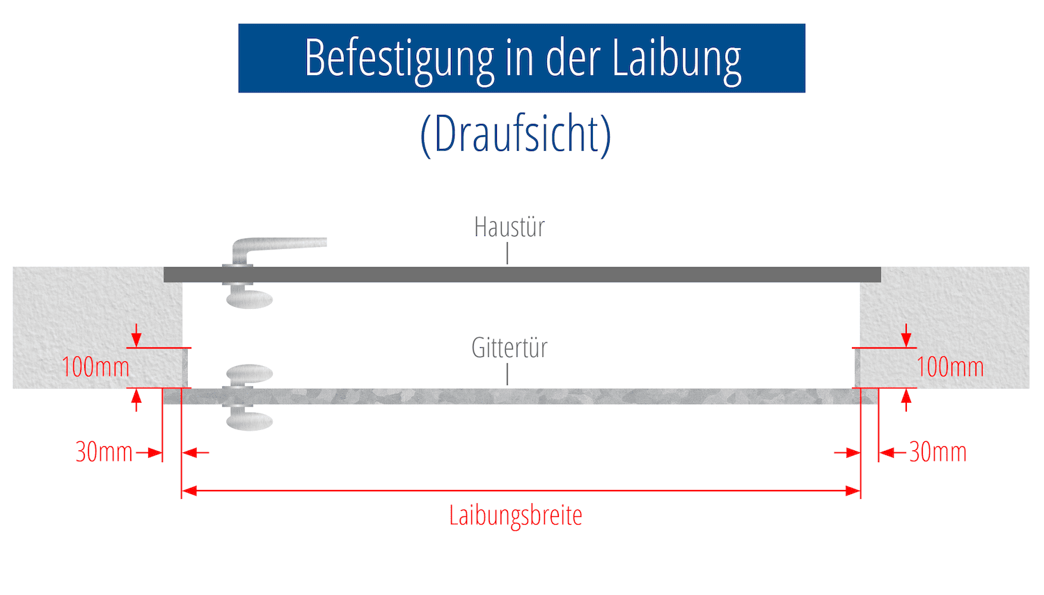 Gittertür verzinkt Vertikalstab Oberbogen