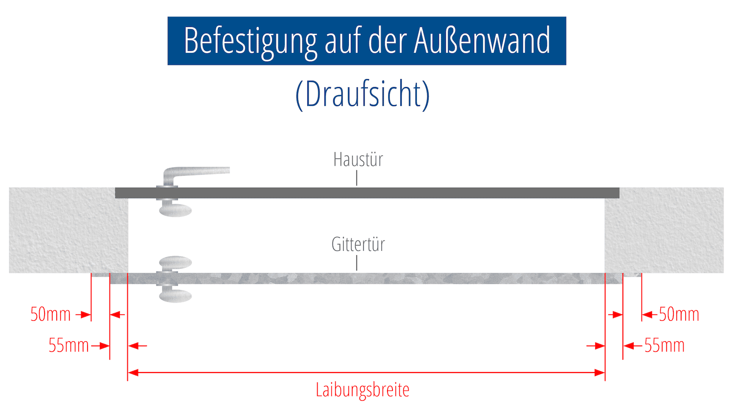 Gittertür verzinkt Leiter Oberbogen