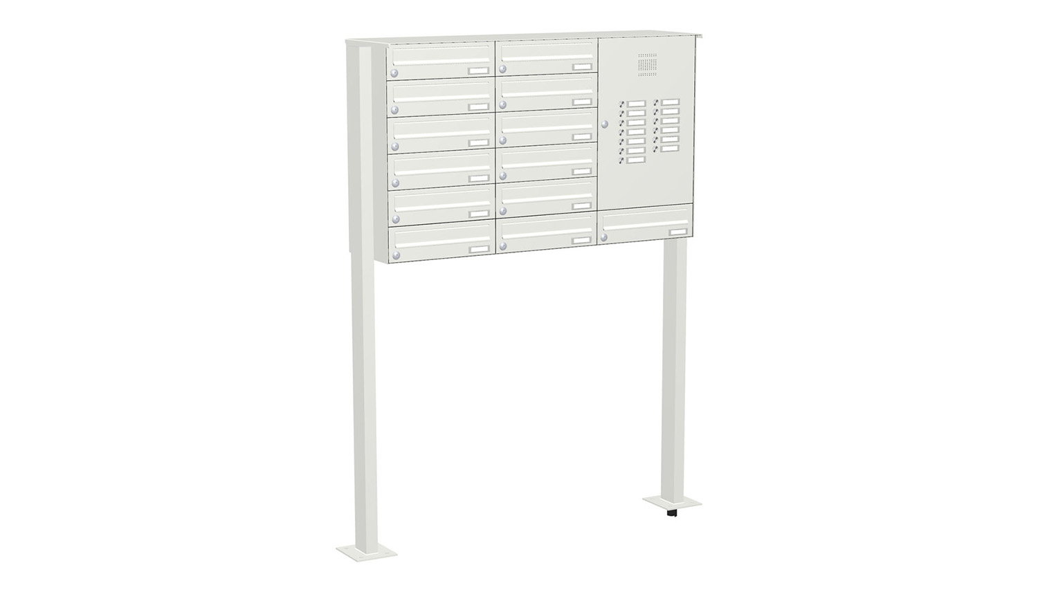 Briefkastenanlage | Freistehend | 13-fach | Waagerecht | Audio | Video | Farbe