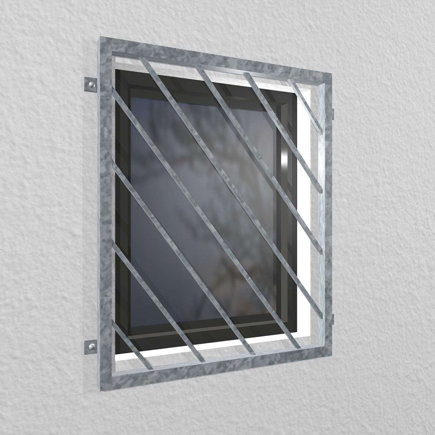 Fenstergitter verzinkt Diagonalstab 2