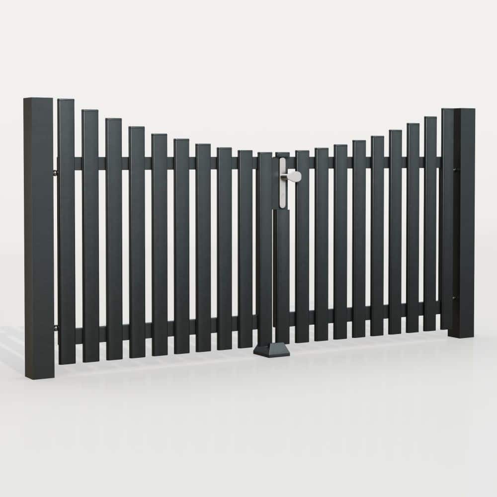 Gartentor Alu 2-flügelig Latten Modern, UB