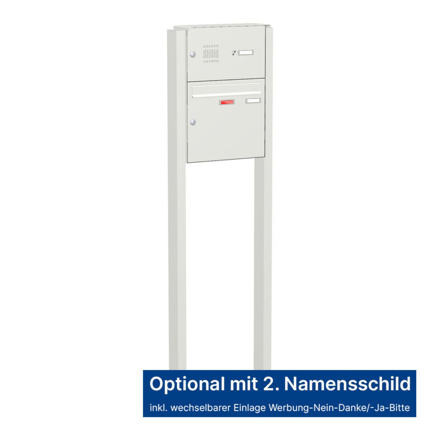 Briefkastenanlage | Freistehend | 1-fach | Senkrecht | Audio | Video | Farbe