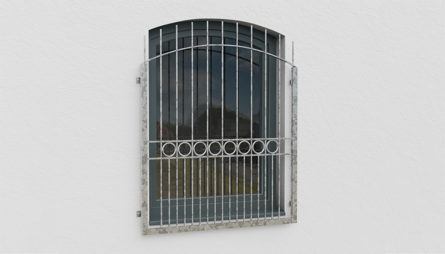 Fenstergitter verzinkt Lyon Oberbogen 