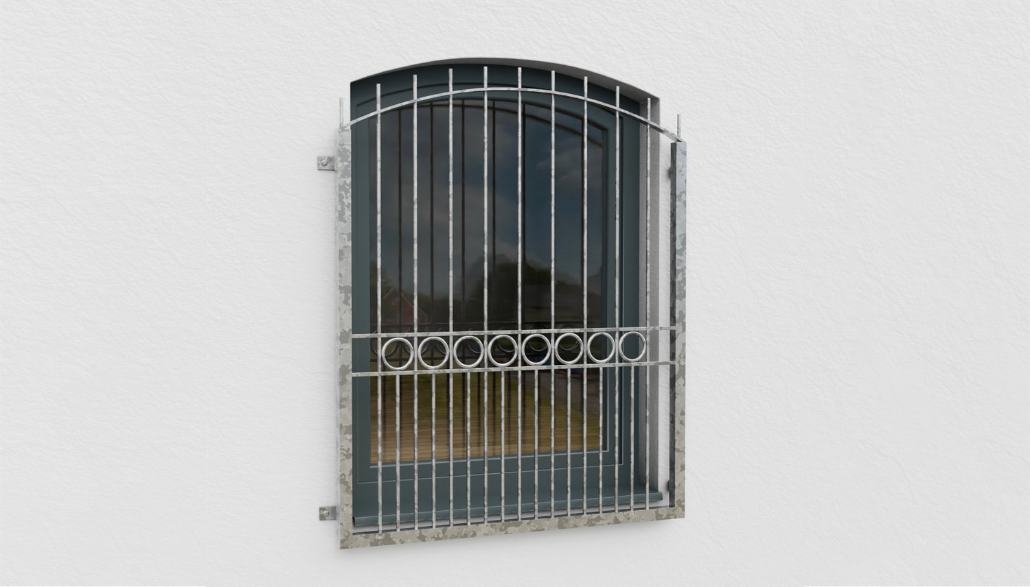 Fenstergitter verzinkt Lyon Oberbogen 