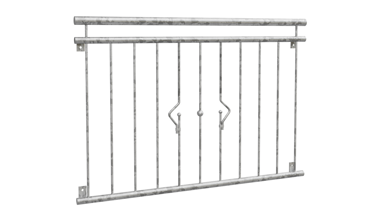 Französischer Balkon verzinkt Sonnensystem Ornament 