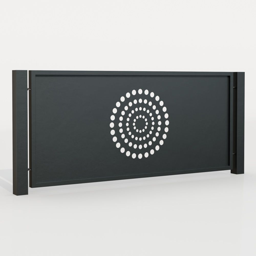 Gartenzaun Alu Laserschnitt Design KR