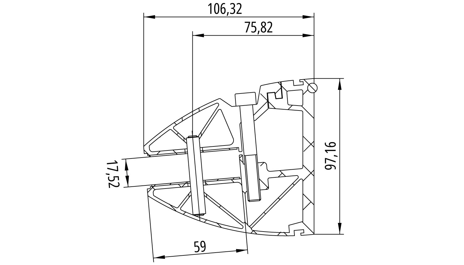 Vordach Aluminium Phönix Exklusiv VSG-Glas