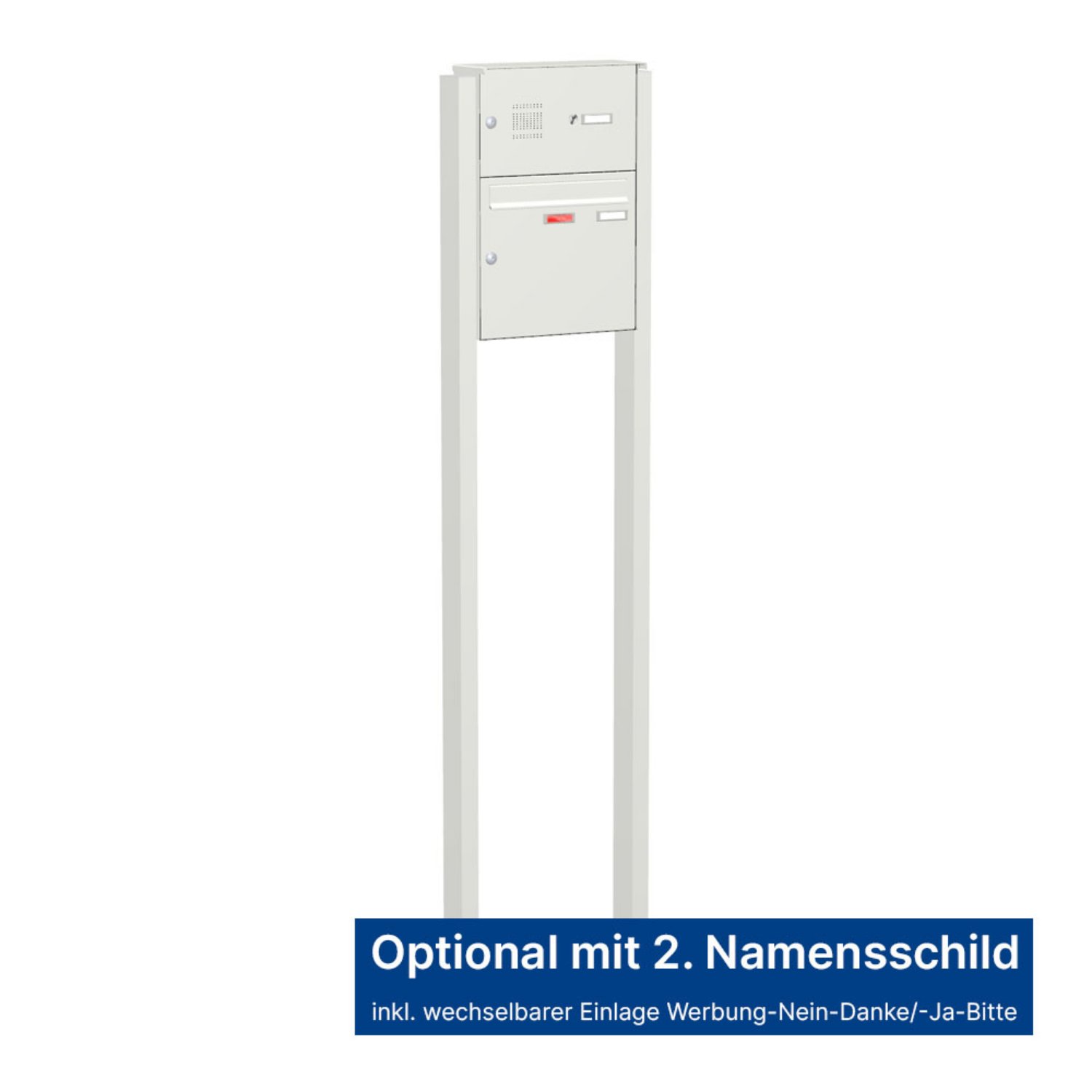 Briefkastenanlage | Freistehend | 1-fach | Senkrecht | Audio | Video | Farbe