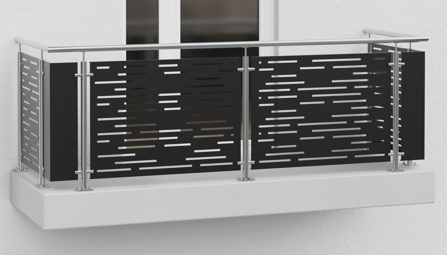 Balkongeländer Edelstahl Designblech SF HO