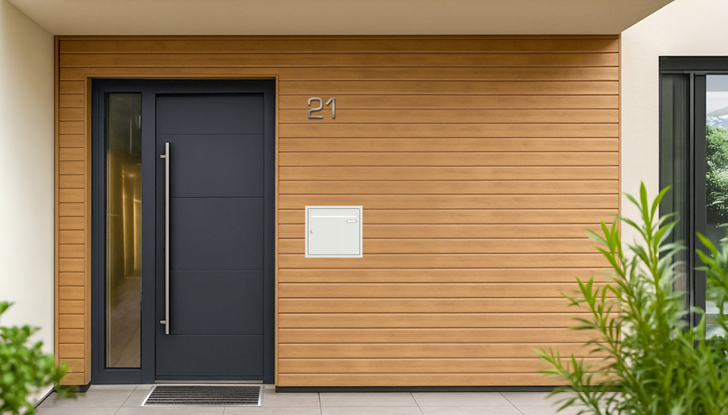 Briefkastenanlage | Unterputz | 1-fach | Senkrecht | Farbe