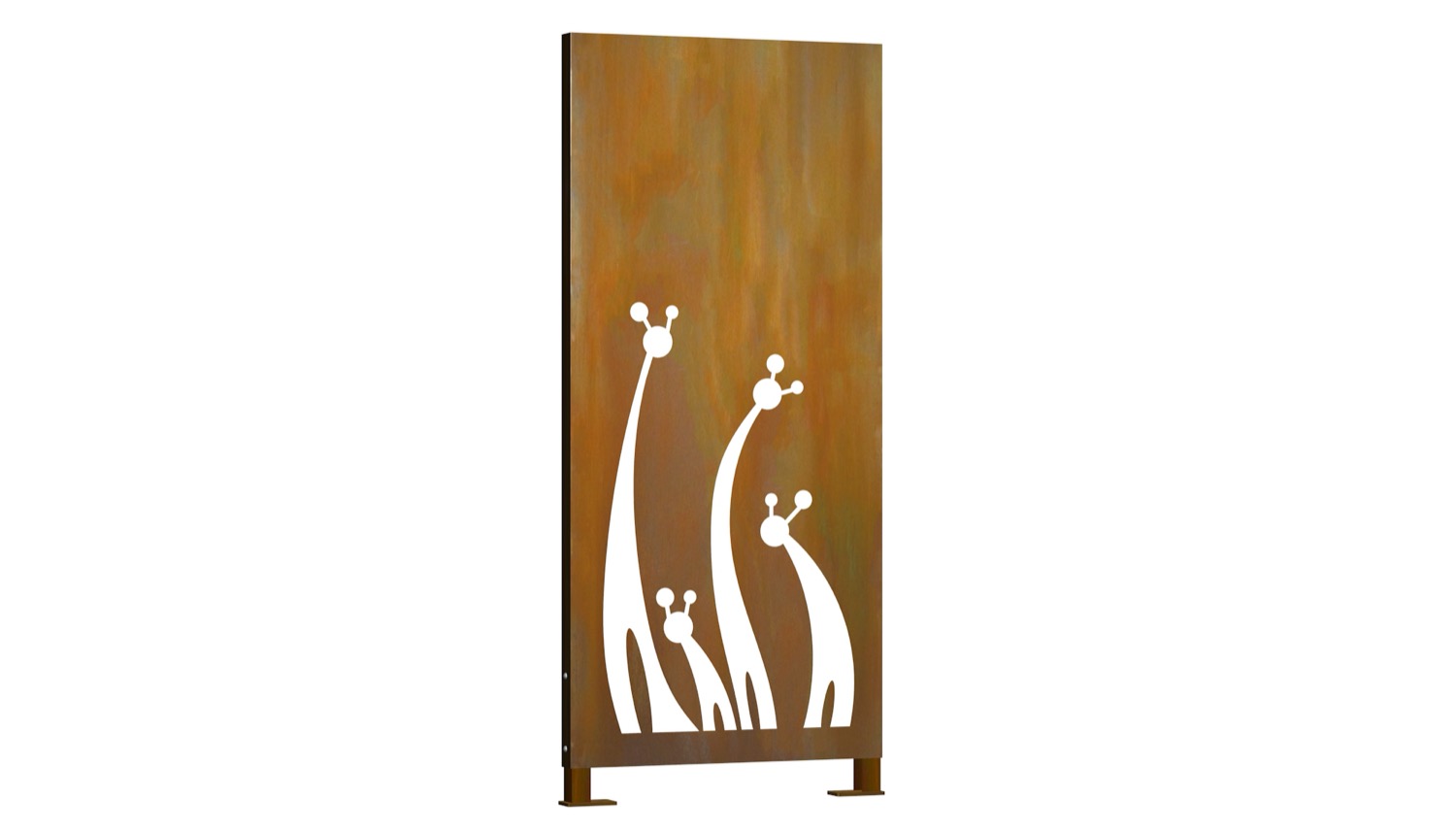 Sichtschutz Cortenstahl Stele Giraffe